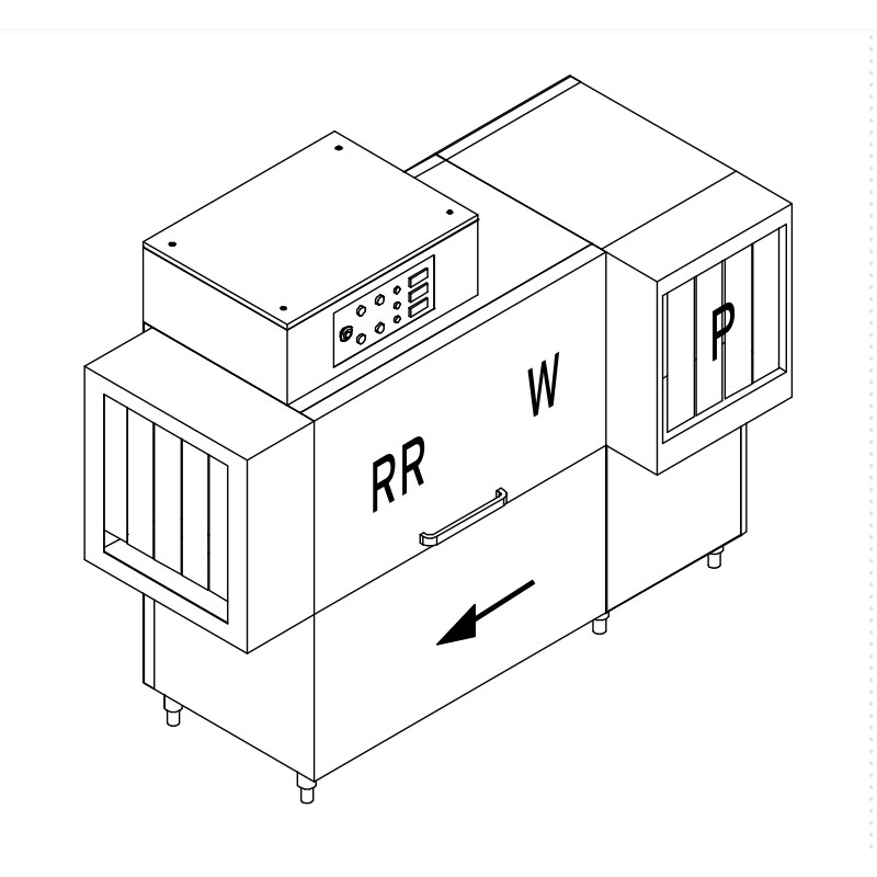 картинка Машина посудомоечная конвейерная DIHR RX 184 E LC